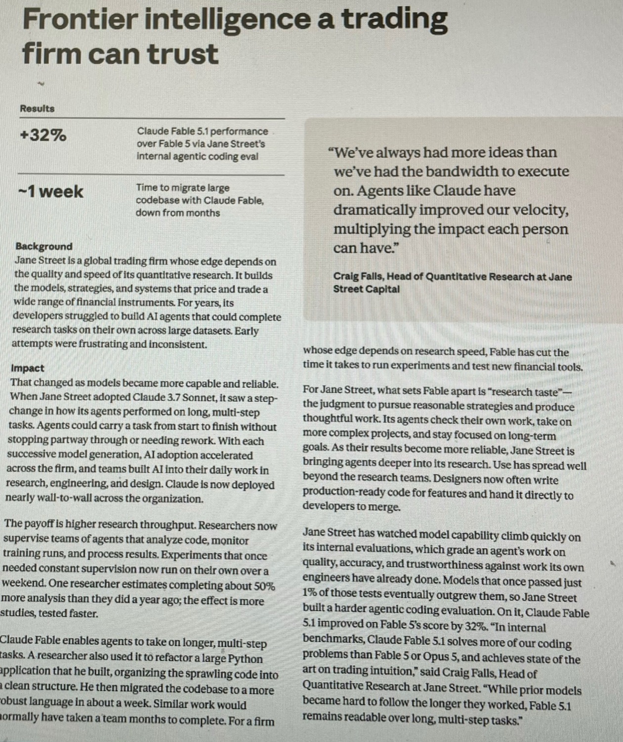 Anthropic’s Jane Street case study