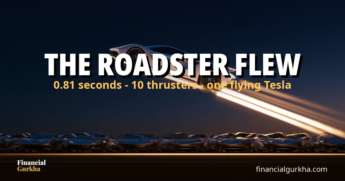 Tesla's Roadster literally flew — and the stock still fell
